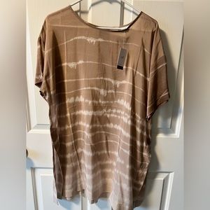 JJill Sheer Fawn Ombre Tunic (brownish pink)